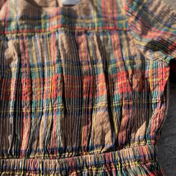 J. Crew ruched camel tartan dress - Picture 4 of 9